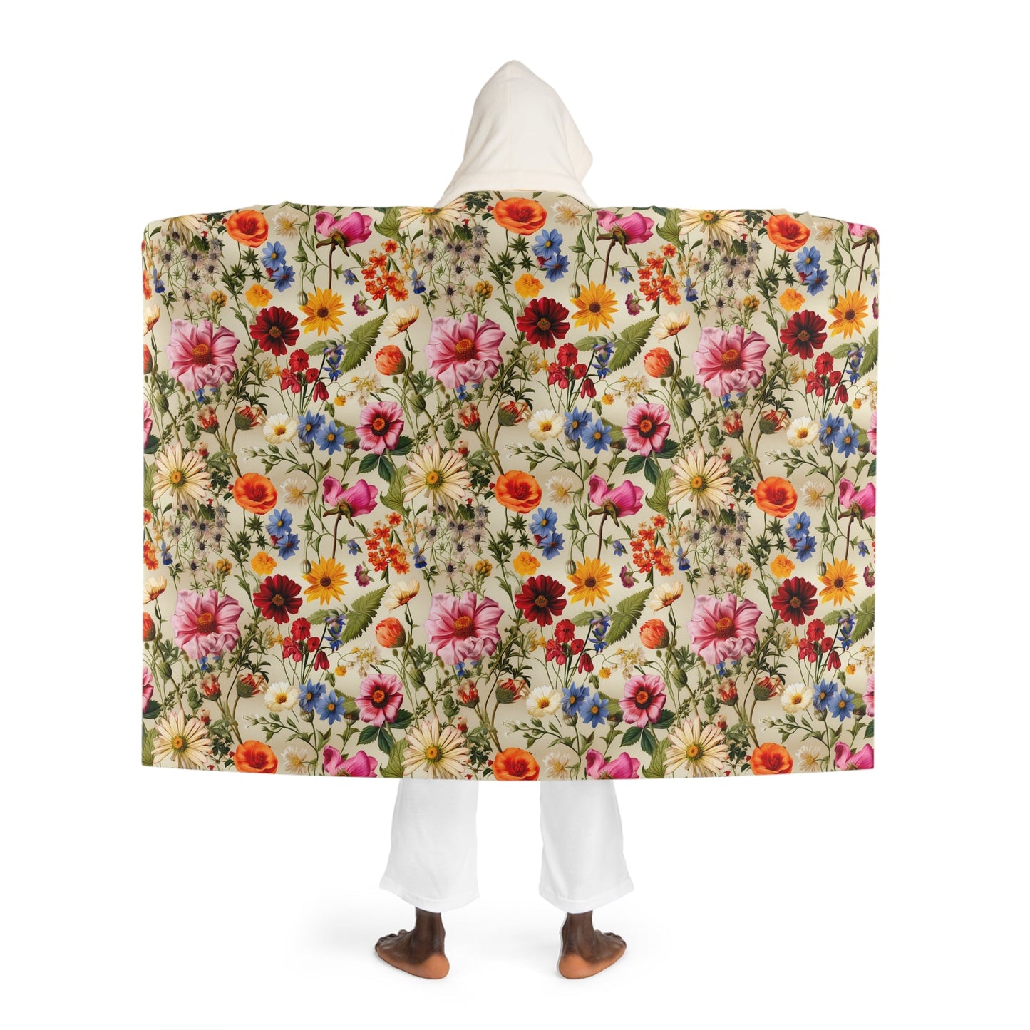Hooded Sherpa Blanket | Vintage Floral