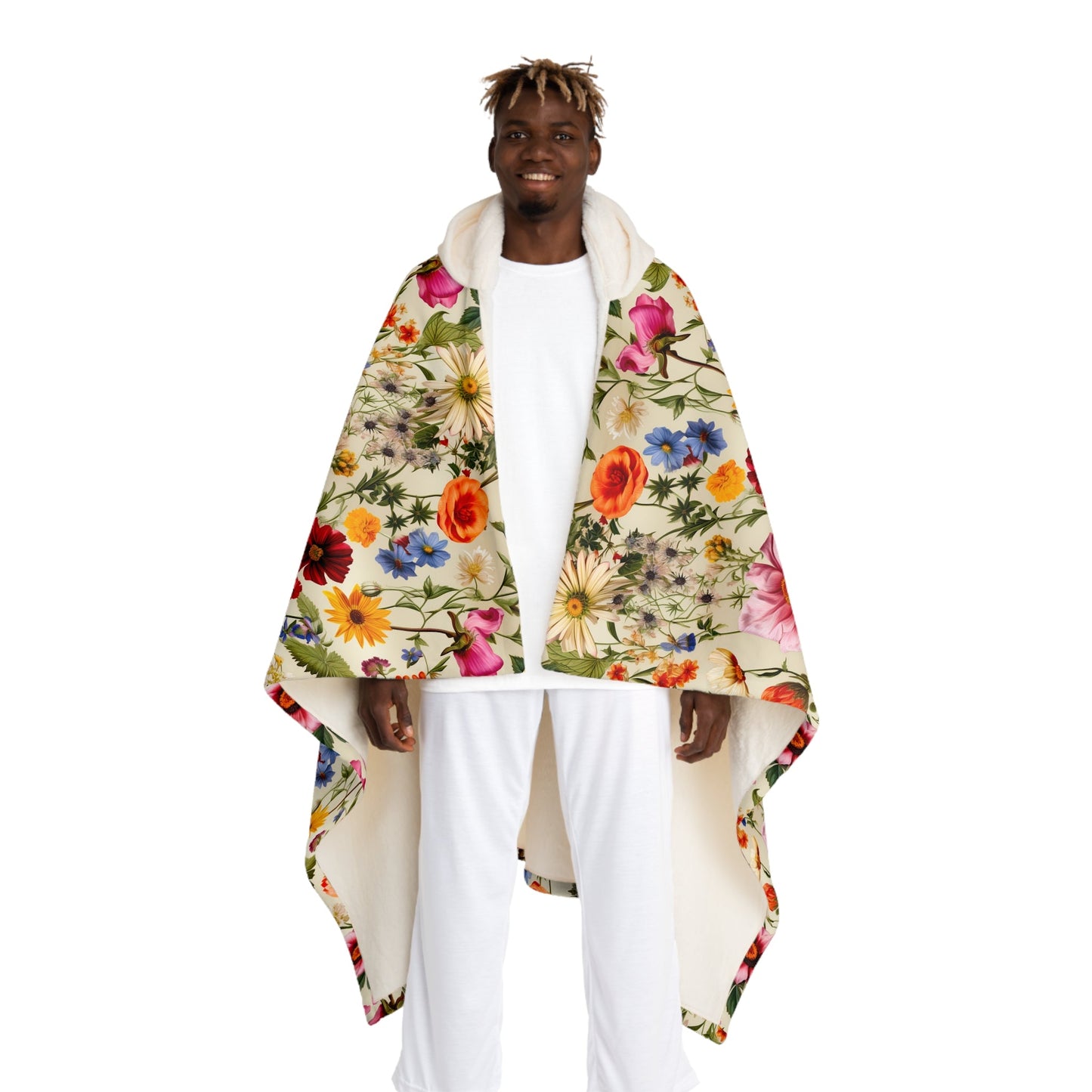 Hooded Sherpa Blanket | Vintage Floral