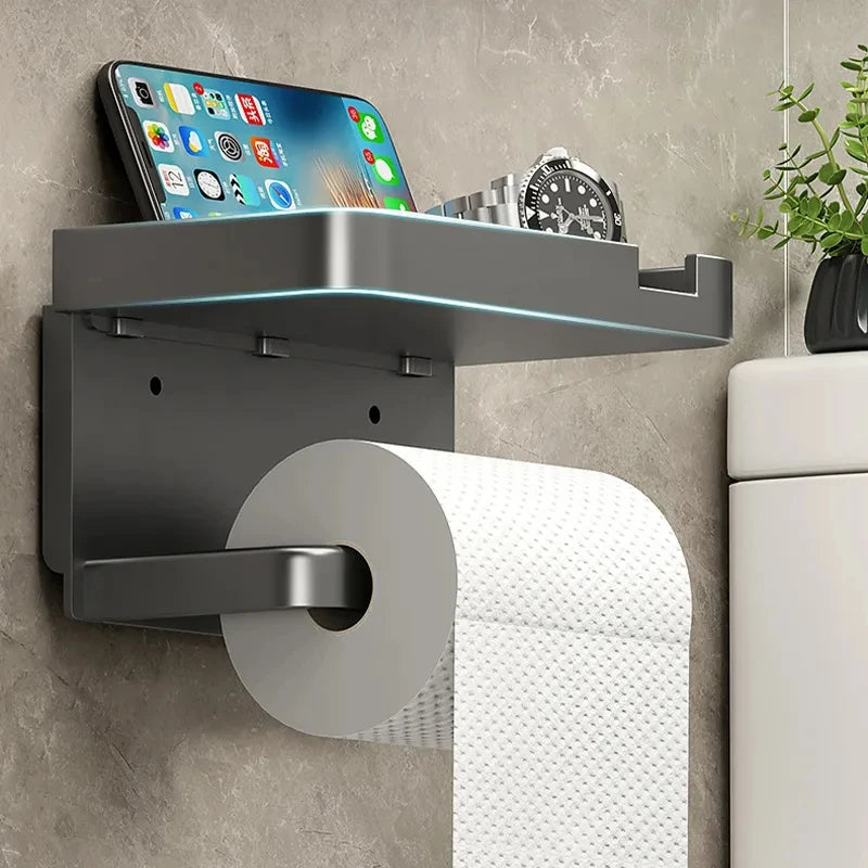 Toilet Paper Holder Plastic Storage Rack Kitchen Towel Placement Of Seasoning Bottles Bathroom Wall Roll Of Paper Phone Storage