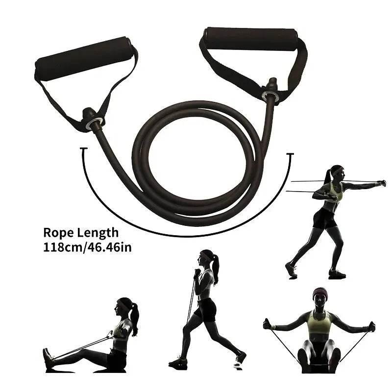 Workout Resistance Bands With Handles Training Equipment At Home