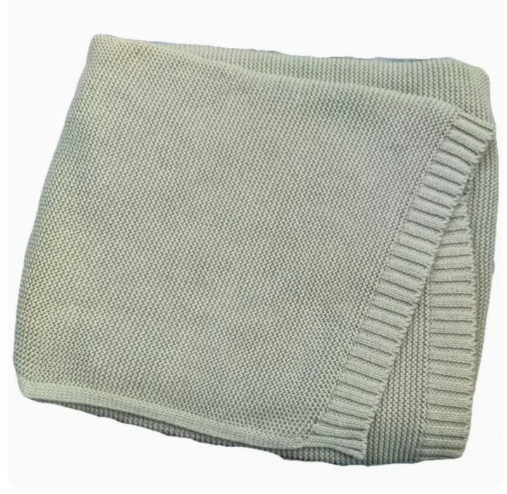 Personalized Name Baby Blanket Embroidered Name Knit Baby Blanket Newborn Gift New Mom Newborn Baby Girl Boy Christmas Gift