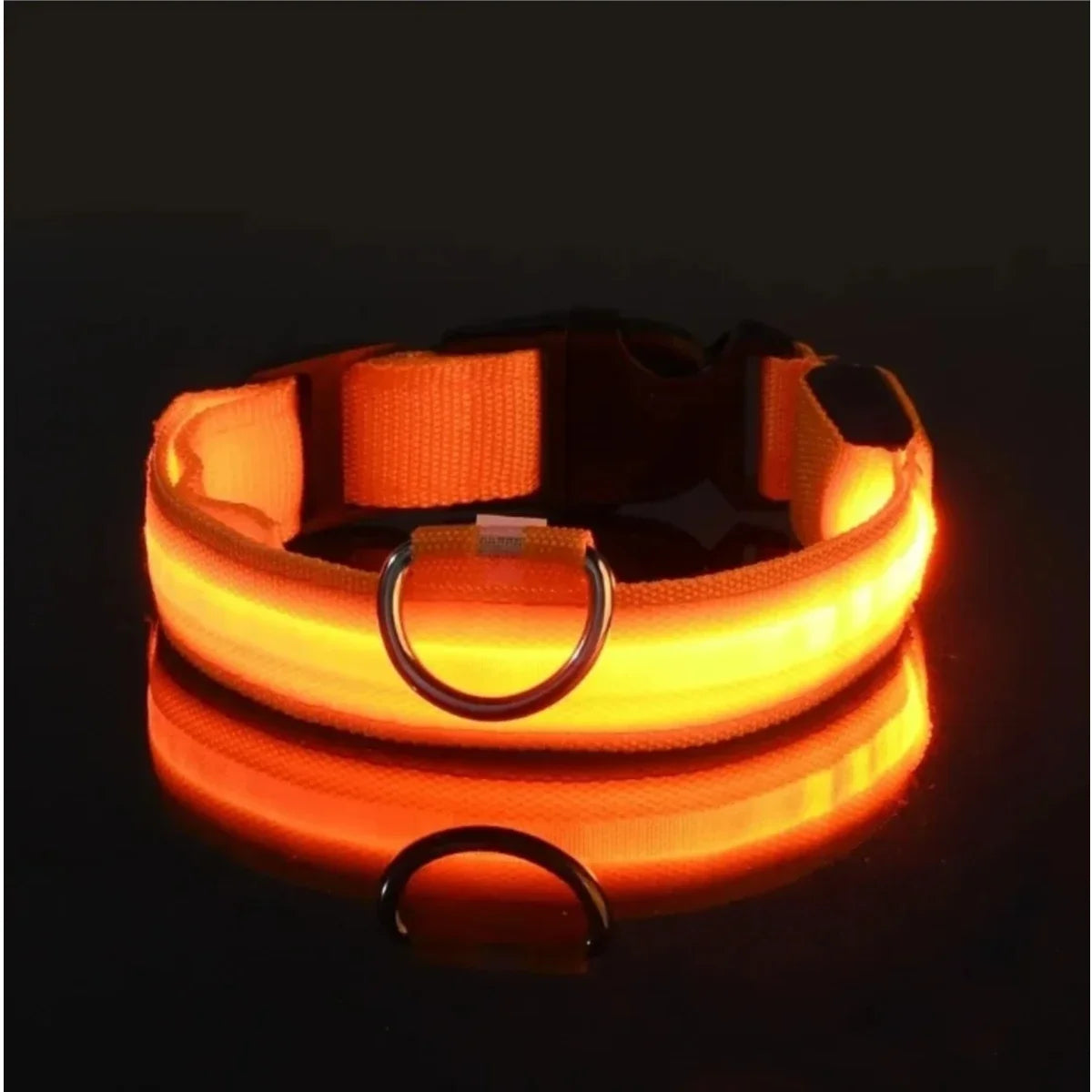 Dog Collar Nylon LED Night Safety Flashing Glow In The Dark Pet Dog Leash pet Dogs Luminous Fluorescent  dog accessories collar