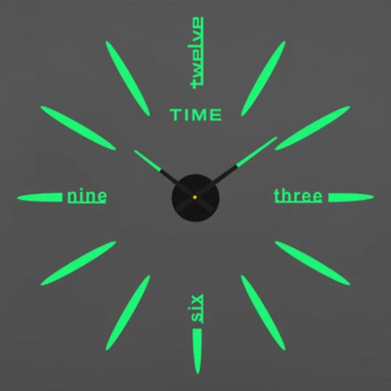 Fashion Modern Design Large Wall Clock 3D DIY Quartz Clocks Watches Acrylic Mirror Stickers Living Room Home Decor Horloge