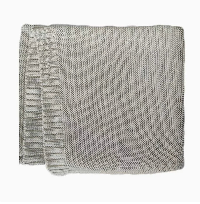 Personalized Name Baby Blanket Embroidered Name Knit Baby Blanket Newborn Gift New Mom Newborn Baby Girl Boy Christmas Gift