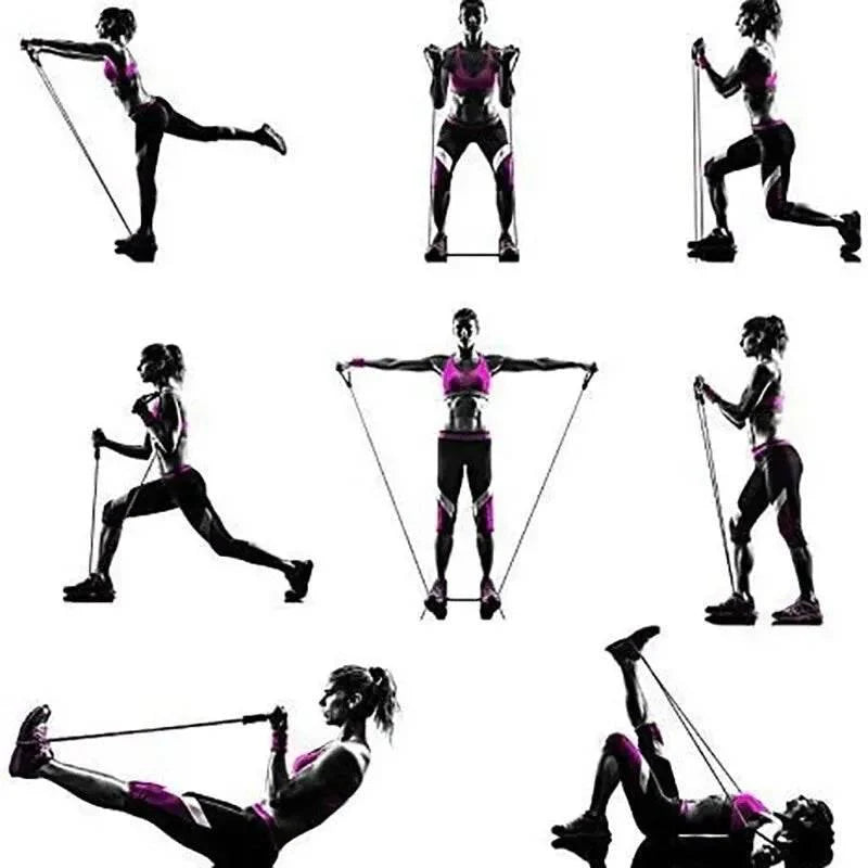 Workout Resistance Bands With Handles Training Equipment At Home