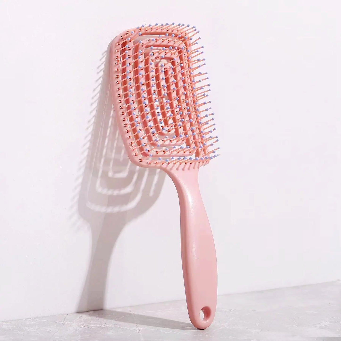 1Pcs Elastic Massage Comb Hollow Out Hair Brush Scalp Massage Combs Hair Styling Detangler Fast Blow Drying Detangling Tool