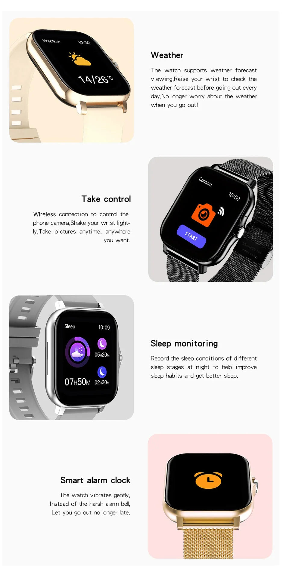 2025 Smartwatch Android Phone 1.44''Inch HD Screen Bluetooth Call Blood Oxygen/Pressure Monitoring Smart Watch Women Men Gift