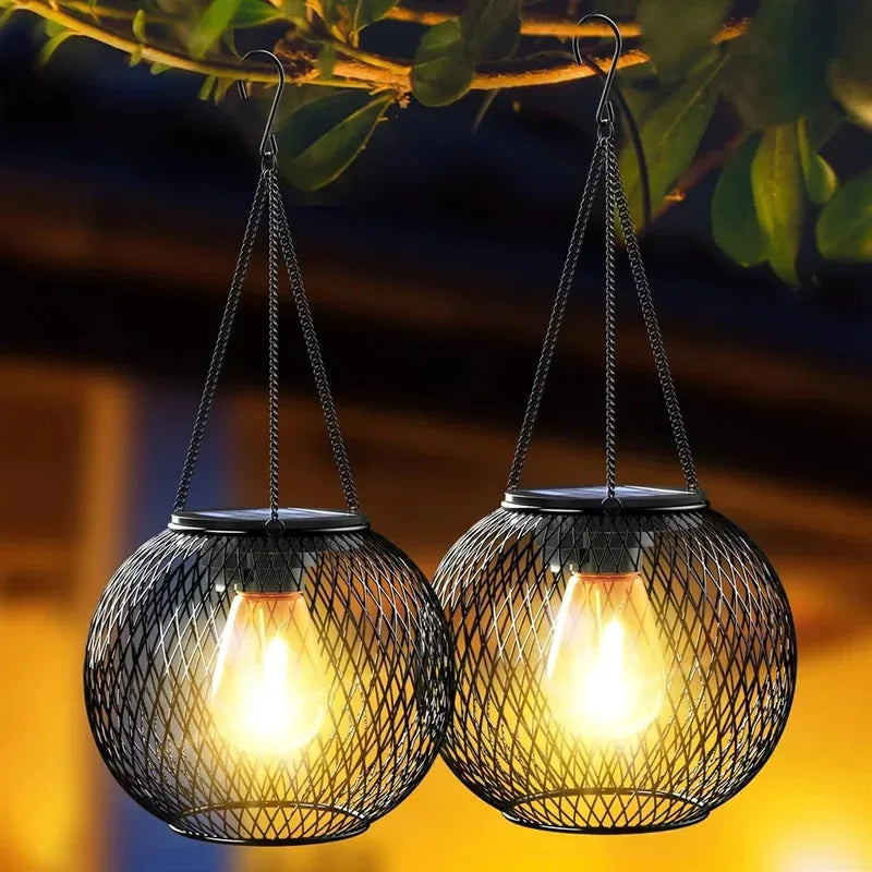Ortiny Solar Lantern – Waterproof Outdoor Hanging Light for Garden, Patio & Porch