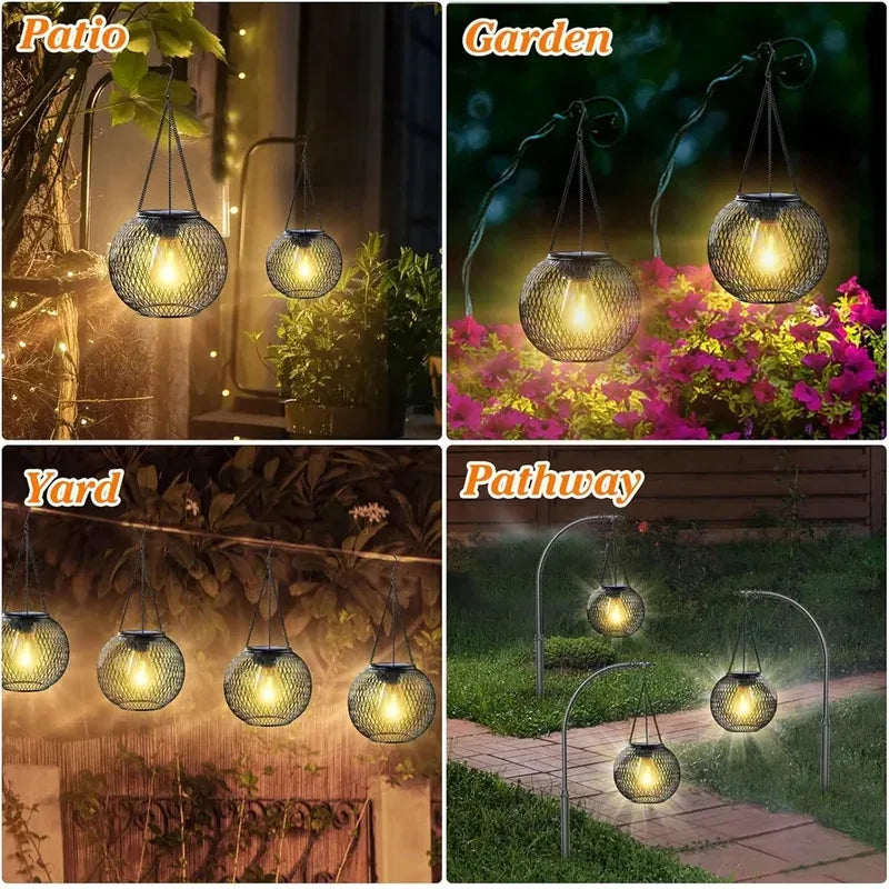 Ortiny Solar Lantern – Waterproof Outdoor Hanging Light for Garden, Patio & Porch