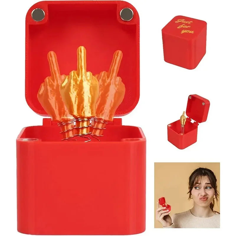 Middle Finger In Box Christmas Box Prank Gift