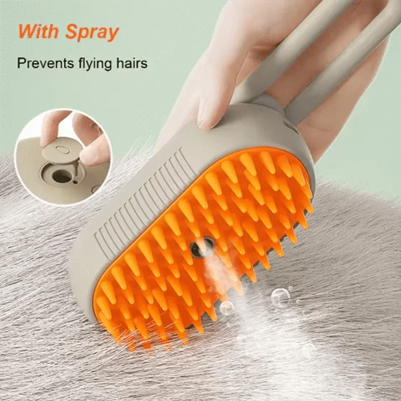 Brosse de massage spray pour chien & chat – Bain, épilation & peigne