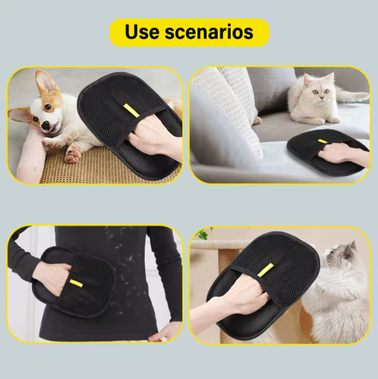 PET HAIR REMOVER MITT PET HAIR REMOVER GLOVES DESHEDDING BRUSH GOLVE F OR DOG CAT RABBIT WITH LONG SHORT CURLY HAIR