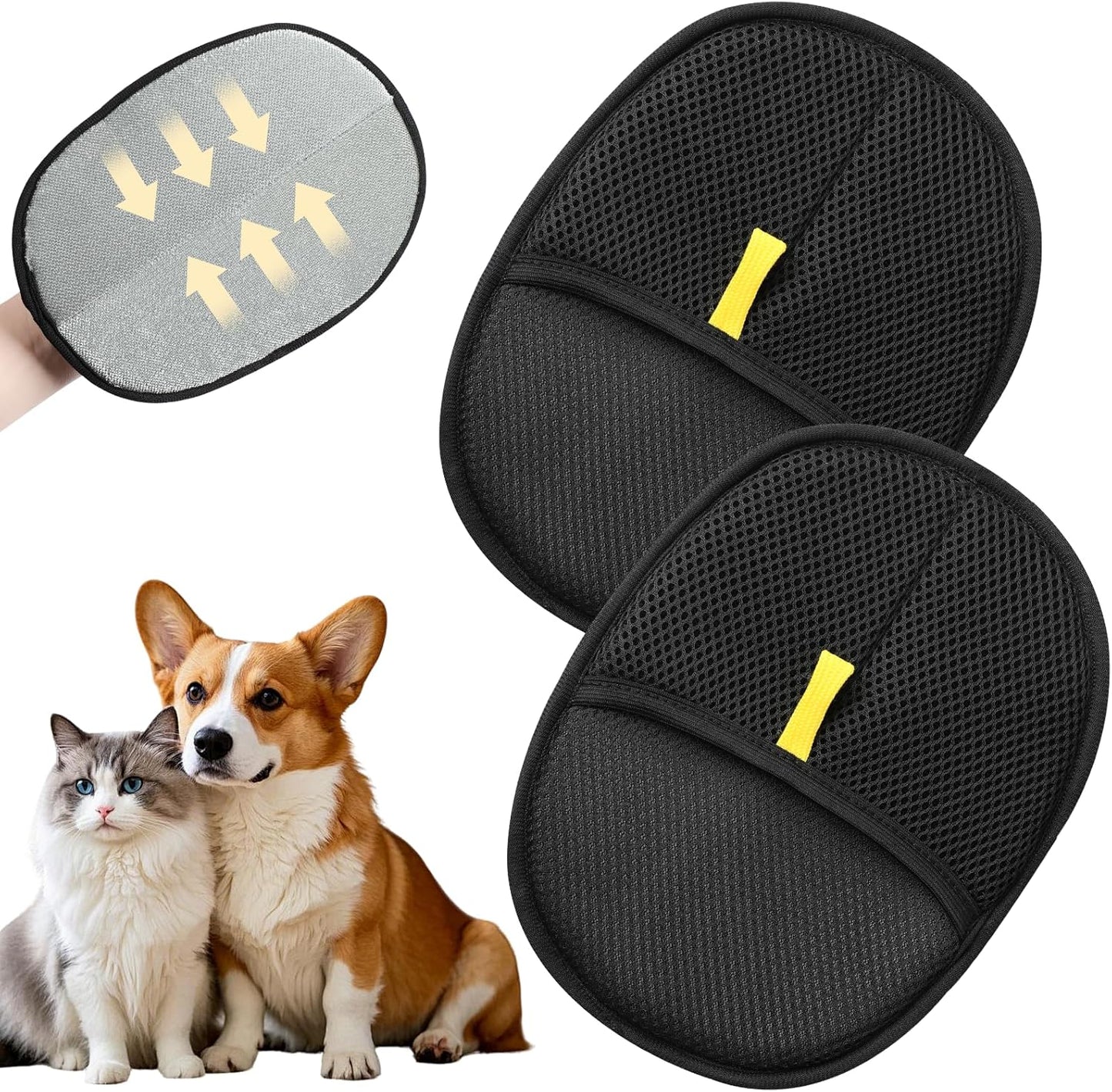 PET HAIR REMOVER MITT PET HAIR REMOVER GLOVES DESHEDDING BRUSH GOLVE F OR DOG CAT RABBIT WITH LONG SHORT CURLY HAIR